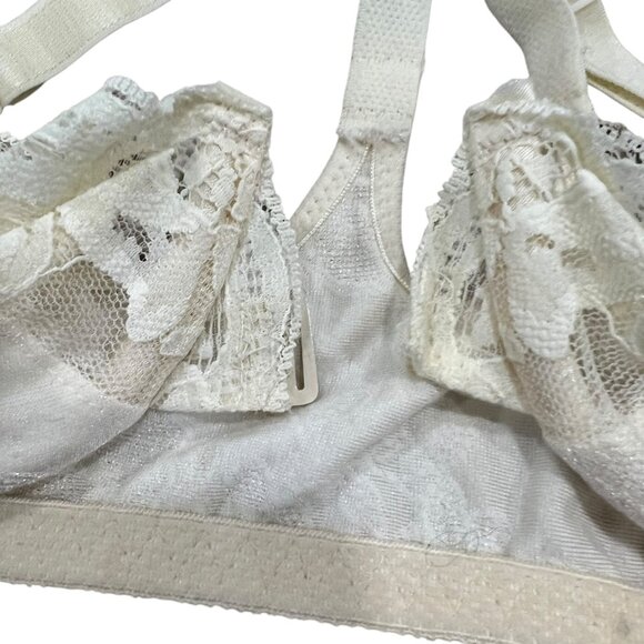 Victoria's Secret Vintage Gold Label SATIN Lace Underwire Bra 32A Front Closure - Picture 4 of 6